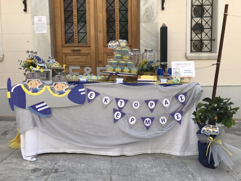 Στολισμός Βάπτισης με Θέμα “ΑΕΡΟΠΟΡΟΥΣ”